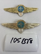 Russian Aeroflot Qualification Badge Lot 1st 3rd Class Pinback USSR 105B78