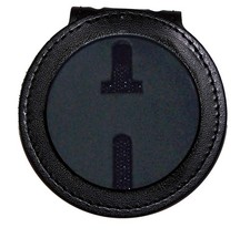 Round US Marshal Belt Clip Badge Holder Chain (2-1/4 inch recessed Cutout, Cutou