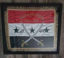 Operation Iraqi Freedom Iraq Flag with Gold Fringe 2004-2005 Framed picture