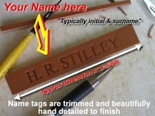 New WWII leather personalised A-2 A2 flying flight Jacket name tag - hand made picture