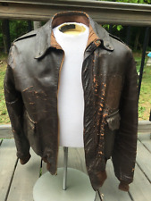 Original A-2 US Army Air Forces Air Corps Leather Flight Jacket, Salty picture