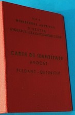 Ministry of Justice - Identity card from lawyer - Romania document year 1956