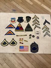 POP's Vtg. USED US ARMY/Misc. Insignia- Patches/Rank Patches/Ribbons/Bars/Pins. picture