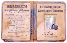 German WWII Naval Kriegsmarine Deep Sea Diver Identification Booklet WW2 picture