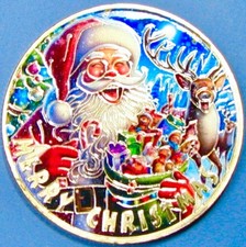 Merry Christmas. Challenge Coin. 1.50". m97B.