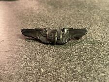 Vintage Original WWII Sterling Silver Bomber Air Force Aircrew Wings 3” picture