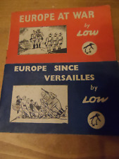 2 x David Low Cartoon books dealing w/ WW II - w/ many Anti Hitler Caricatures picture