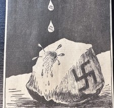 1942 USA War Bonds Nazi Germany WWII WW2 World War Cincinnati Newspaper Cartoon