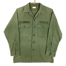 Vintage Us Army Og-507 Button Up Shirt Size Small 1977 Green picture