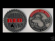 Saddam Hussein Captured Operation RED DAWN Military 4th ID Army Challenge Coin 
