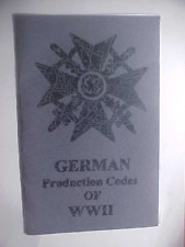 18 Page Booklet of GERMAN PRODUCTION CODES OF WWII picture