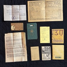 WWII CBI Burma Ledo Rd Engineer Cold War Morocco Operation Pegasus Passport Lot