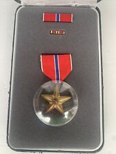 WWII US Military Issued Bronze Star Medal with Lapel & Ribbon picture