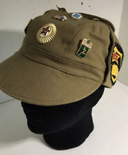 Russian Soviet Union Soldier Afghan  Hat w/ Pins Patches  Armored Tank Division picture