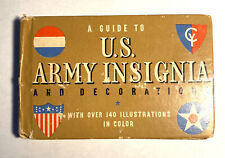 1941 U.S. ARMY INSIGNIA AND DECORATIONS MILITARY HARDCOVER BOOK WWII WW2 picture