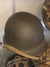 WWII Fixed Bale M1 Helmet with St Clair Rayon Liner WW2 picture