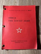 1958 Pamphlet Military Department of Army 30-50-1 Handbook on The Soviet Army