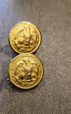 Vintage Brass US Navy Waterbury Button Company Uniform Buttons (2) Measures 7/8