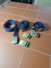 Vtg Military Clamp Blue Belts & Buckles, Some Canvas & Brass, Meyer, Domar, RAU picture