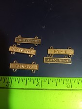 Lot Of 5 US Army Bars For Basic Qualification Badges (20-1046)