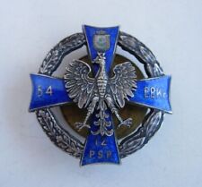 POLISH POLAND BEFORE WWII 54th Kresowy INFANTRY RIFLE REGIMENT BADGE picture