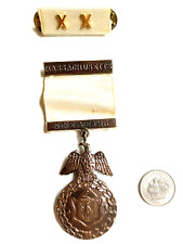 ORIGINAL VINTAGE 9 YEARS MILITARY SERVICE MEDAL - MASSACHUSETTS  picture
