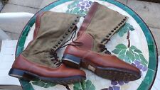 WWII WW2 German Wehrmacht Re-enactment DAK Tropical Long Boots Size 46 picture