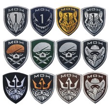 12 PCS MEDAL OF HONOR MOH USA ARMY EMBROIDERED TACTICAL HOOK LOOP PATCH BADGE