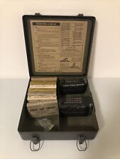 WW2 US Army  First Aid Kit Metal Box original Contents Elizabeth Arden RARE picture