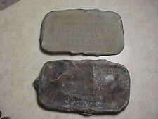 Two brass 1st Aid packet lids 1910, 1918-found Columbus,NM-Mexican Border Wars  picture