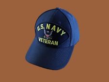 U.S MILITARY NAVY VETERAN HAT U.S MILITARY OFFICIAL BALL CAP U.S.A MADE NAVY VET picture