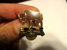 US ARMY 10th Calvary Left Unit Crest Ready and Forward Buffalo Soldiers pin V-21 picture