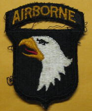101st Airborne Black Back, Attached Tab, Rare WWII Patch picture