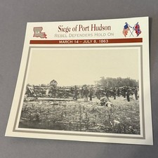 Vintage Civil War Card 1995 Atlas Military Battles Campaigns Siege Port Hudson