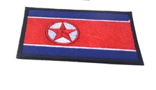 DEMOCRATIC PEOPLE’S REPUBLIC OF KOREA FLAG DPRK FLAG PRK 3D ARMY HOOK PATCH *02