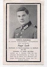 original german ww2 Death Card - sterbebild -remembrance card-death details picture