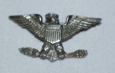 WWII Army Colonel Rank | Sterling Silver War Eagle Collar Insignia Pin Amico picture