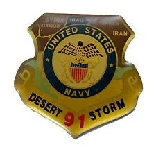 1991 Operation Desert Storm Iraq Gulf War US Navy Military Lapel Hat Pin Pinback picture