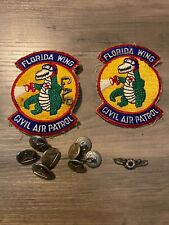Vintage Civil Air Patrol CAP Patch Florida Wing Alligator + GOC Air Force Wing picture
