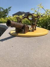 Vintage High Noon Brass Sundial Signal Canon. Resin Base. Brass Dial & Mount picture
