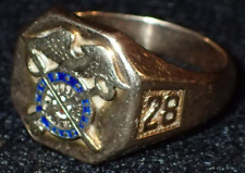 Interwar 1928 Dated Army Quartermaster Corps 10K Gold Signet Ring Size 8 & 9.5G picture