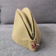 Genuine Russian Soviet USSR Red Army WW2 Military Uniform Pilotka Hat Cap Badge picture