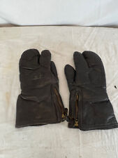 WW2 Naval Aviator’s Leather Mittens /gloves Excellent large picture
