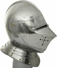 Vintage Collectible Closed Face European Medieval Armor Larp Helmet