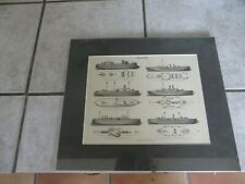 Panzerschiffe submarines military vintage drawing picture