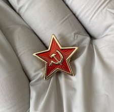 Soviet USSR CCCP Cold War Red Star Sickle Hammer Symbol Small Lapel Pin New