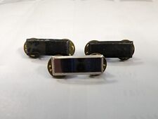 Vintage Lot of 3 1st LT First Lieutenant Rank Insignia Silver Black Tone Bars 90 picture