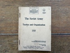 British Commonwealth THE SOVIET ARMY - TACTICS AND ORGANISATION 1949 Manual Book