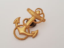 Vintage 10K Gold Filled WWII? USN US Navy Anchor Lapel Pin Badge 11 Grams picture