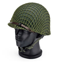 WWII US M1 Helmet Military Steel ABS Headwear Collectable Replica w/ Net Cover picture